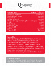 Öykü Q-COLLAGEN / Collagen / Kolajen / Tip 1-2-3 Vitamin C (238gr Toz) 1 Kutu / İlaç Kutusu Hediye thumbnail 2