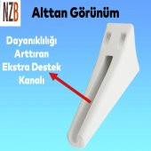 Lüks Mobilya Kanepe Sehpa TV Ünitesi Koltuk Ayağı 20 cm Beyaz Baza Ayak thumbnail 5