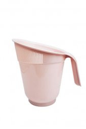 Plastik Eğimli Çok Amaçlı Pratik Pirinç Makarna Süzgeci Pembe - 1