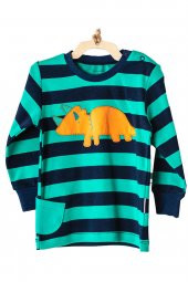 Andywawa Erkek Çocuk Dinazor Desenli Lacivert Çocuk Pijama AC23403 - 2