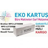 Eko Kartuş Brother MFC-L2700DW MFC-L2720DW TN-2355 2700 Sayfa Siyah Muadil Toner thumbnail 3