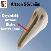 Lüks Mobilya Kanepe Sehpa TV Ünitesi Koltuk Ayağı 14 cm Krem Baza Ayak thumbnail 3