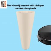 Lüks Mobilya Kanepe Sehpa TV Ünitesi Koltuk Ayağı 12 cm Krem Baza Ayak thumbnail 4