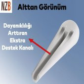 Lüks Mobilya Kanepe Sehpa TV Ünitesi Koltuk Ayağı 18 cm Beyaz Baza Ayak - 4