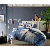 TAÇ DUNCAN LACİVERT NEVRESİM TAKIMI TEK KİŞİLİK - 1