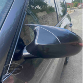 BMW E87 1 Serisi Makyajsız Kasa 2004-2009 Uyumlu Batman Yarasa Ayna Kapağı Piano Black ABS Plastik - 5