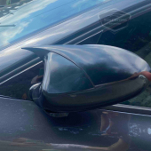 BMW E87 1 Serisi Makyajsız Kasa 2004-2009 Uyumlu Batman Yarasa Ayna Kapağı Piano Black ABS Plastik - 6