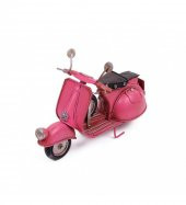 Dekoratif Metal Pembe Scooter thumbnail 2