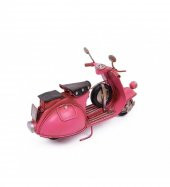 Dekoratif Metal Pembe Scooter thumbnail 4