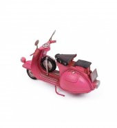 Dekoratif Metal Pembe Scooter thumbnail 5