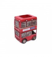 Dekoratif Metal Londra Şehir Otobüsü Kalemlik thumbnail 6