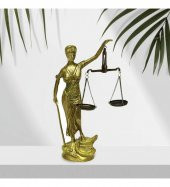 Adalet Kadını 10" Masaüstü Bronz Heykel - 1