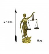 Adalet Kadını 10" Masaüstü Bronz Heykel - 2