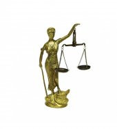 Adalet Kadını 10" Masaüstü Bronz Heykel - 6