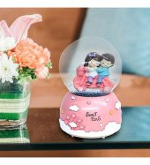 Romantik Sevgili Sweet Time Motorlu Müzikli Kar Küresi 80cc thumbnail 1