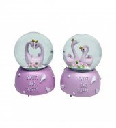 Romantik Kuğu Kar Küresi thumbnail 3