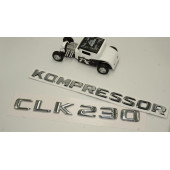 Benz CLK 230 Kompressor Bagaj Krom Metal 3M 3D Yazı Logo thumbnail 2