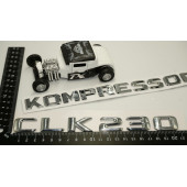 Benz CLK 230 Kompressor Bagaj Krom Metal 3M 3D Yazı Logo thumbnail 5