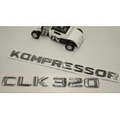 Benz CLK 320 Kompressor Bagaj Krom Metal 3M 3D Yazı Logo thumbnail 2