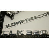 Benz CLK 320 Kompressor Bagaj Krom Metal 3M 3D Yazı Logo thumbnail 5