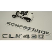 Benz CLK 430 Kompressor Bagaj Krom Metal 3M 3D Yazı Logo - 2