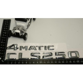 Benz CLS 250 4Matic Bagaj Krom Metal 3M 3D Yazı Logo - 4