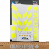 Floresan Sarı Damalı Kask Motosiklet Sticker Takımı Çınar Extreme thumbnail 4