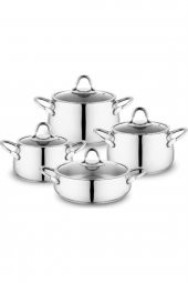 Schafer Trendy Çelik Tencere Seti 8 Parça Inox - 1