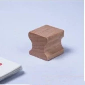 Ahşap Küp Mühür 20x20mm Kavrama Oluklu Blok Kayın Ağacı thumbnail 3