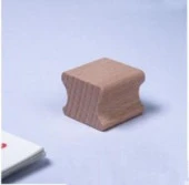 Ahşap Küp Mühür 20x20mm Kavrama Oluklu Blok Kayın Ağacı - 4