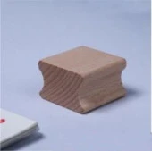 Ahşap Küp Mühür 40x40mm Oluklu Blok Kayın Ağacı - 4