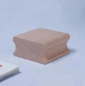 Ahşap Küp Mühür 40x40mm Oluklu Blok Kayın Ağacı - 6