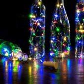 gaman Dekoratif Pilli Mantar Tıpa Görünümlü RGB 2m 20 Peri Led Işık - 1