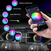 gaman 2 Adet Araç Kokusu Özellikli 24 Ledli Bluetoothlu Ekolayzer - 4