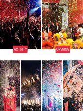 newnet 8 Adet Parti ve özel Günler İçin Konfeti Bombası Kendinden Konfetili Patlatmalı Balon Tabanca - 5