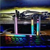 gaman Rgb Sese Duyarlı Müzik Ses Ritim Işığı Taşınabilir Ev-Araba-Masaüstü Ekolayzer Led Çubuk Lamba - 2