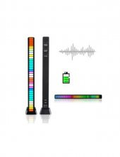 gaman Rgb Sese Duyarlı Müzik Ses Ritim Işığı Taşınabilir Ev-Araba-Masaüstü Ekolayzer Led Çubuk Lamba - 5