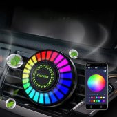 newnet 24 Led Rgb Araç Ledi Ekolayzer 170 Renk Şarjlı Müziğe Sese Duyarlı Torpido Ledi Bluetoothlu Parfümlü - 1