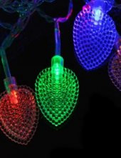 newnet Kalp Şeklinde Perde Led Işık 2 metre 124 Ledli 8 Animasyonlu Saçaklı Led Işık Birbirine Eklenebilir - 2