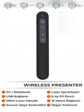 gaman  Wireless Presenter Kablosuz Lazer Kalem Sunum Kumandası-Kılıflı Akedemisyen Sunum Kumandası - 5