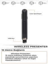 gaman  Wireless Presenter Kablosuz Lazer Kalem Sunum Kumandası-Kılıflı Akedemisyen Sunum Kumandası - 7