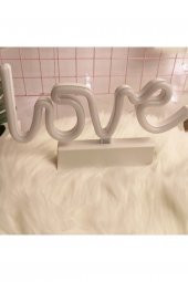gaman Sevgi Love Yazılı Neon Led Işık ( Sevgililer Günü - Yıldönümü süprizi ) 24,9x14,3cm - 2