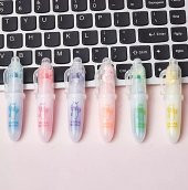 gaman 4lü Paket (24 Adet) Yıldız Kapaklı Fosforlu Mini Öğrenci İşaretleme Kalemi - 3