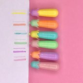 gaman Mini Fosforlu Patlıcan Şeklinde Kalem 4 paket( 24 ADET) Okul Öncesi Renkli Kalemler - 3