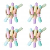 gaman Mini Fosforlu Patlıcan Şeklinde Kalem 4 paket( 24 ADET) Okul Öncesi Renkli Kalemler - 2