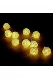 gaman 10lu Top led Işık 1,5 metre Pilli Dekoratif 6 farklı renk( mavi-krem-günışığı-mor-pembe-Koyu pembe) - 1