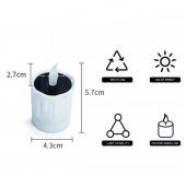 gaman 3 Adet Güneş Enerjili Solar Dekoratif Led 1w Alev Efekli Işık Mum Dış Mekan - 3