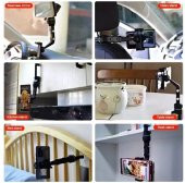 gaman 360° Çok Amaçlı Telefon Tutucu ( Max. 2.5cm Kalınlığındaki Yerlere Tutturabilirsiniz. ) - 2