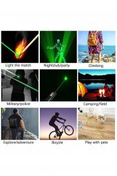 newnet High POWER Yeni Nesil Süper Parlak Micro Usb Şarjlı Lazer Pointer Yüksek Güçlü 5-10km - 3