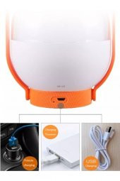 gaman 40 LED Şarj Edilebilir Lityum Parlaklık Ayarlı Asılabilir Çadır Lambası - Kamp Lambası 6,4 W 3600mAH - 6